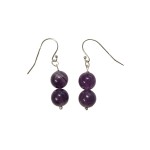 Amethyst Ball Earrings - 1 Pair